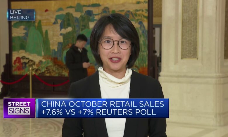 China's retail sector recovering, but real estate continues to slump