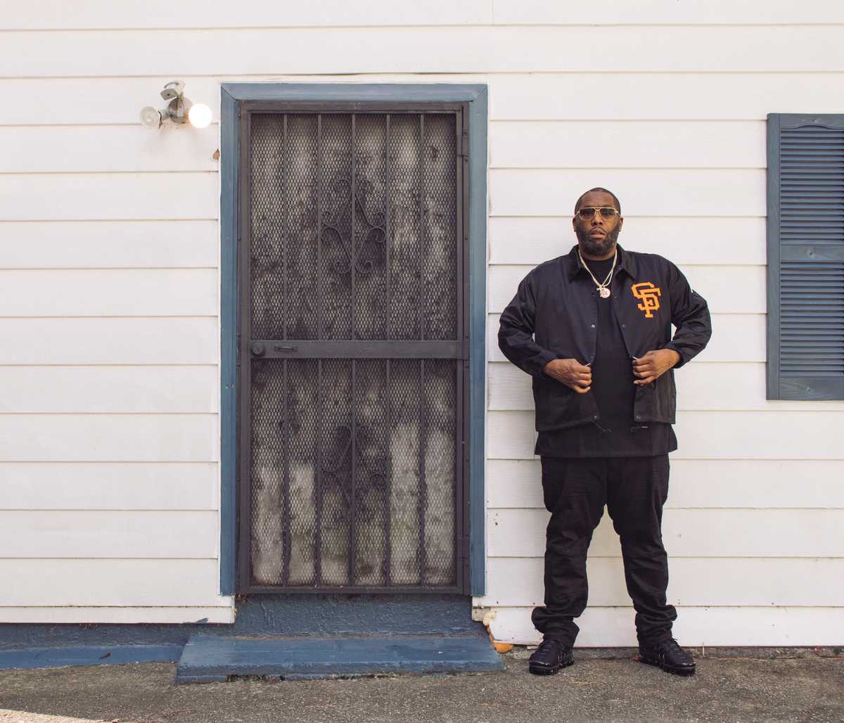 Killer Mike in front of his grandma’s house