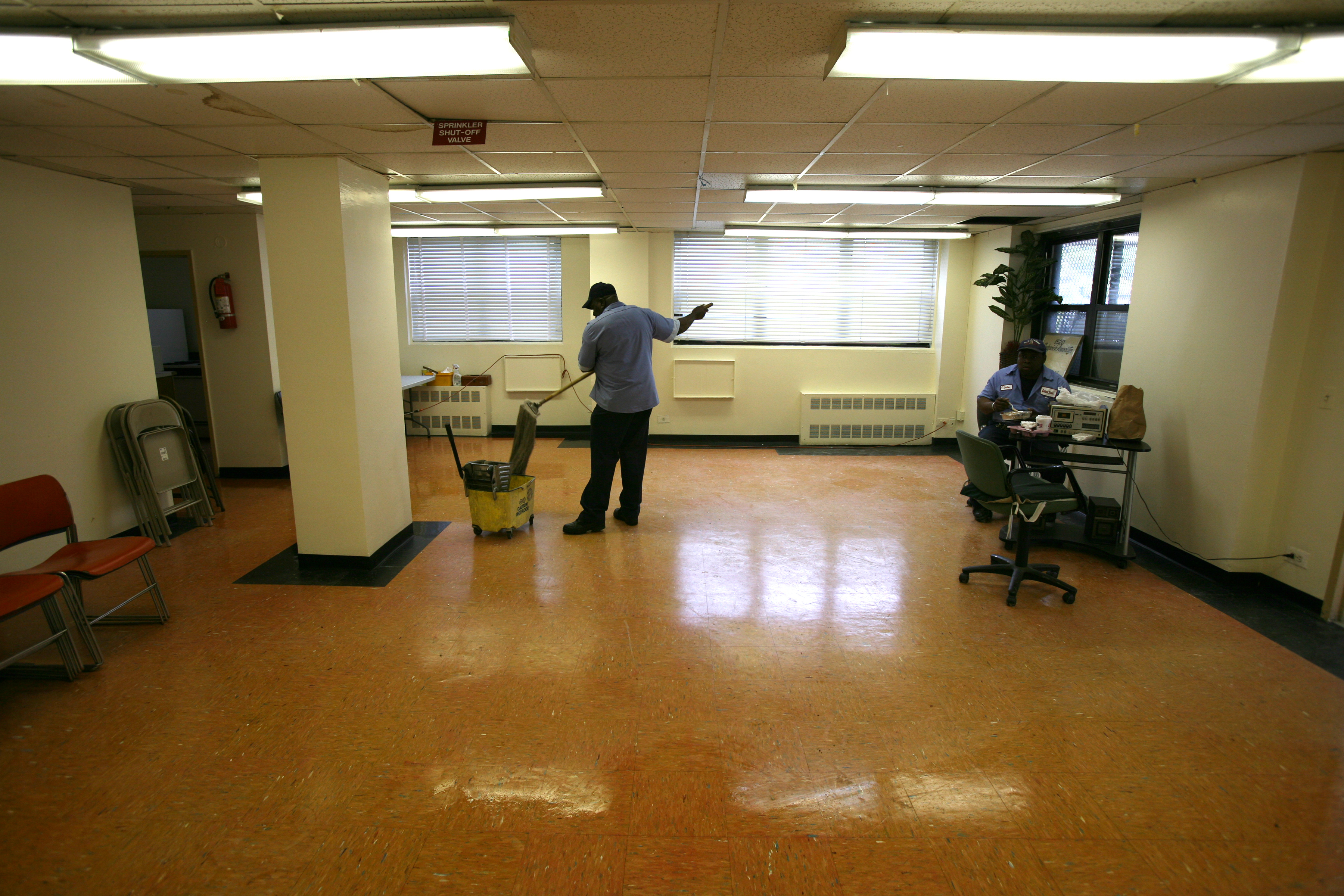 rec room being cleaned at 1520 Sedgwick Avenue