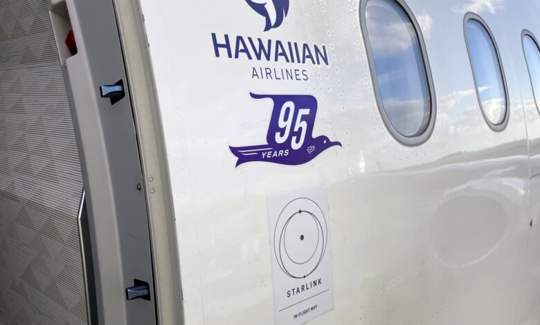 Hawaiian Airlines debuts SpaceX Starlink free inflight Wi-Fi