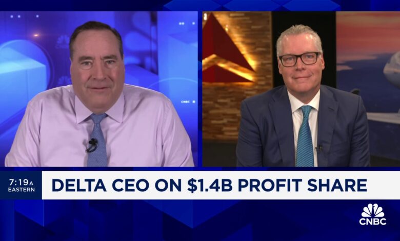 Delta Air Lines CEO Ed Bastian on $1.4B profit sharing, travel demand outlook